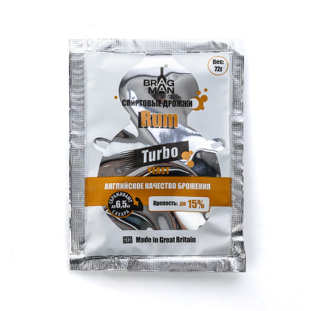 Turbo yeast alcohol BragMan "RUM TURBO" (72 gr) в Ростове-на-Дону