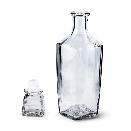 Бутылка (штоф) "Элегант" стеклянная 0,5 литра с пробкой  в Ростове-на-Дону